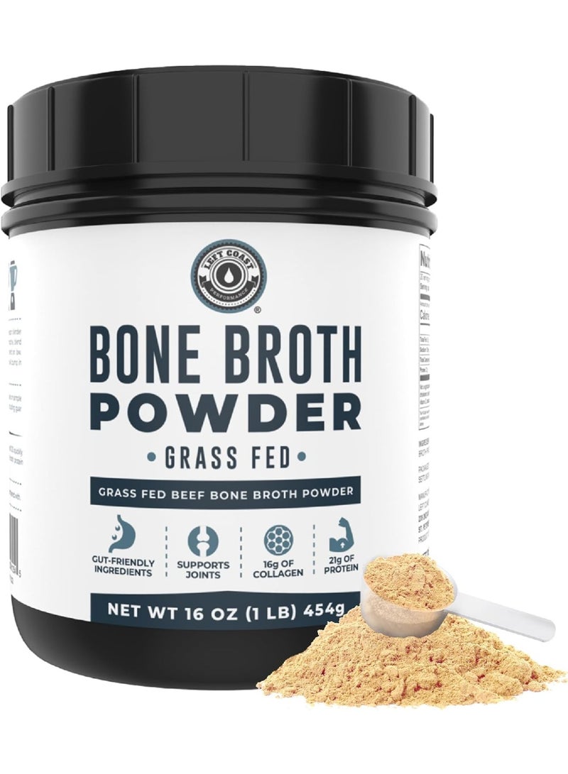 Left Coast Performance Bone Broth Powder Beef 16 oz (454 g) - Image 1